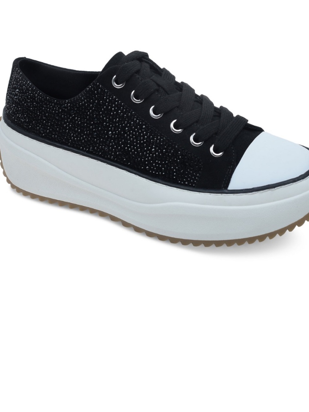 Wild Pair Glitter Black Tennis Shoes